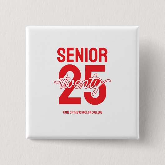 Abschlussgeschenk für Senioren zwanzig 25 Button (Vorderseite)