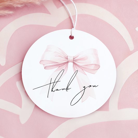 Abschlussgeschenk-Tags mit rosa Schleife Geschenkanhänger