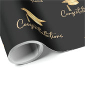 Abschlussgeschenk-Verpackungspapier Gratulation  Geschenkpapier (Rolleneckpunkt)