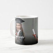 Abschlussgeschenke Klasse Absolventenfoto Kaffeetasse (Vorderseite Links)