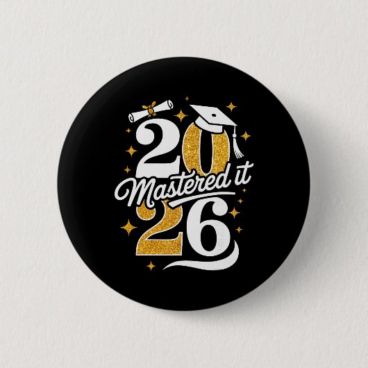 Abschlussgeschenke Master Cl Of 2026 Master-Abschl Button (Vorderseite)