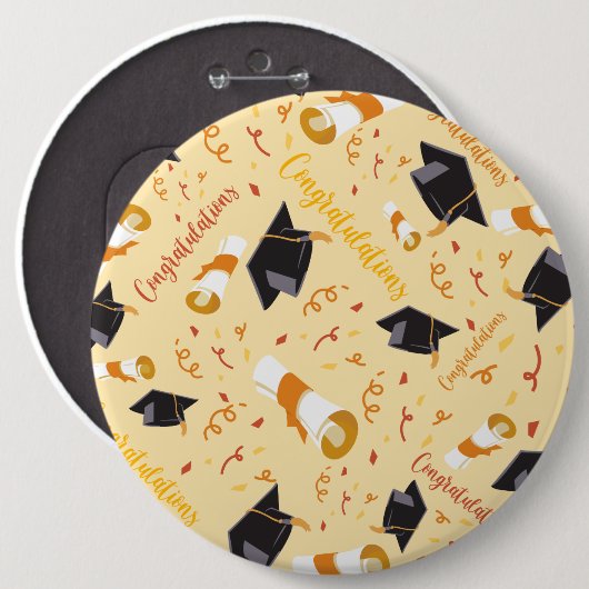 Abschlussglückwünsche Button (Vorne & Hinten)