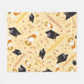 Abschlussglückwünsche Fleecedecke (Vorderseite (Horizontal))