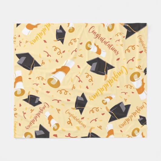 Abschlussglückwünsche Fleecedecke (Vorderseite (Horizontal))