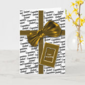 Abschlussglückwünsche für Männer u. Frauen Karte (Gelbe Blume)