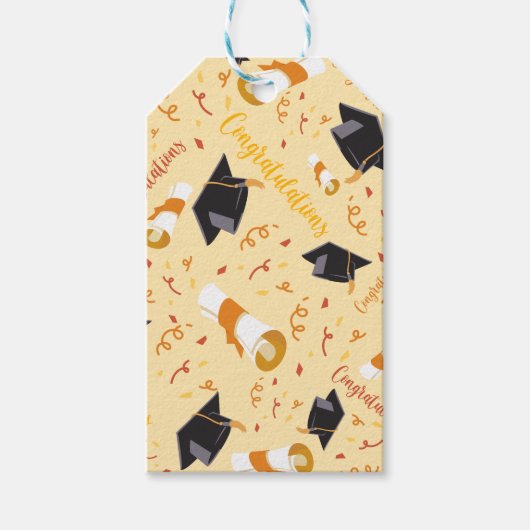 Abschlussglückwünsche Geschenkanhänger (Vorderseite)