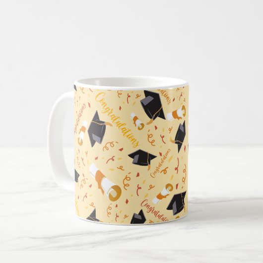 Abschlussglückwünsche Kaffeetasse (Vorderseite Links)