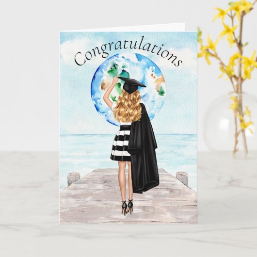 Abschlussglückwünsche Karte (Gelbe Blume)