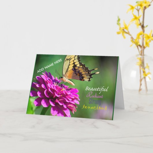 Abschlussglückwünsche Karte (Gelbe Blume)