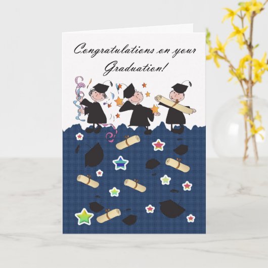 Abschlussglückwünsche Karte (Gelbe Blume)