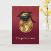 Abschlussglückwünsche Karte (Gelbe Blume)