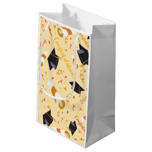 Abschlussglückwünsche Kleine Geschenktüte (Rückseite Schrägansicht)