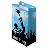 Abschlussglückwünsche Kleine Geschenktüte (Vorderseite Schrägansicht)