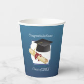 Abschlussglückwünsche Pappbecher (Vorderseite)