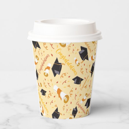 Abschlussglückwünsche Pappbecher (Rückseite)