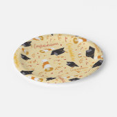 Abschlussglückwünsche Pappteller (Schrägansicht)