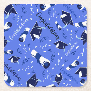 Abschlussglückwünsche Rechteckiger Pappuntersetzer