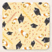 Abschlussglückwünsche Rechteckiger Pappuntersetzer (Vorderseite)