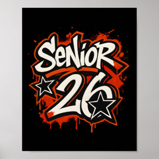 Abschlussgrafik im Graffiti-Drip-Style für Seniore Poster
