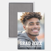 Abschlussjahr Schule oder Name Abschlussfoto Halte Magnet (Vorderseite/Rückseite)