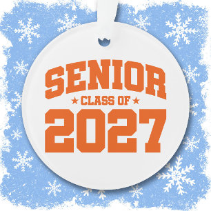 Abschlussjahr Schule Orange Abschlussklasse 2027 Ornament