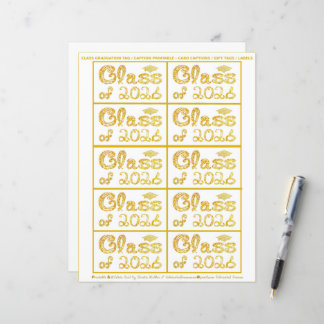 Abschlussjahrgang 2026 Abschluss Gold Anhänger Bil