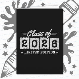 Abschlussjahrgang 2026 Limitierte Edition Abschlus Karte