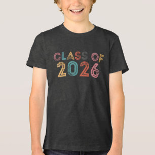 Abschlussjahrgang 2026 Vintage-Schulspirit Tri-Blend Shirt