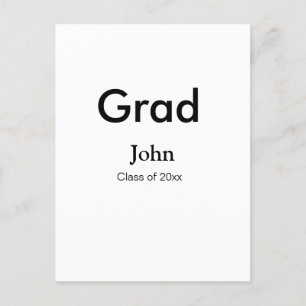 Abschlussjunge Name hinzufügen Gratulation Datum J Postkarte