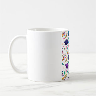 Abschlusskappen-Konfetti-Feiermuster Kaffeetasse