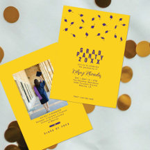 Abschlusskappen-Wurf Lila & Gold Graduiertenparty
