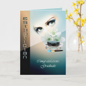 Abschlusskarte für Esthetician Karte (Gelbe Blume)