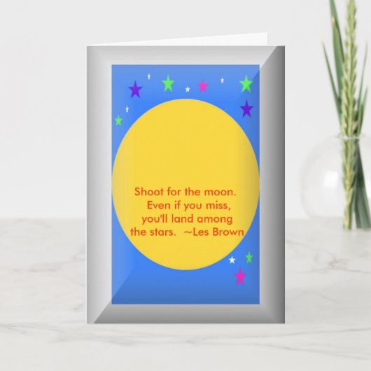 Abschlusskarte mit Zitat Karte (Vorderseite)