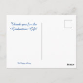 Abschlusskarten Blau/Weiß Postkarte (Rückseite)