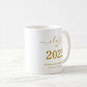 Abschlussklasse 2023 Gold Schrift Modernes Abschlu Kaffeetasse (VorderseiteRechts)