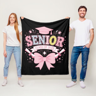 Abschlussklasse 2025 Abschluss Pink Coquette Schle Fleecedecke