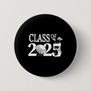 Abschlussklasse 2025 Abschluss Senior Golfspieler Button