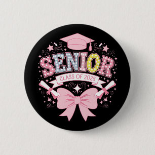 Abschlussklasse 2025 Abschlussfeier Rosa Coquette- Button