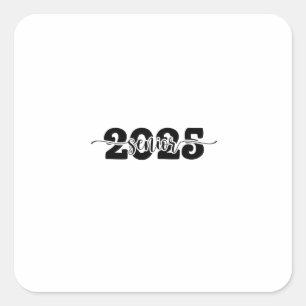 Abschlussklasse 2025 der Oberstufe 2025 Schule Quadratischer Aufkleber
