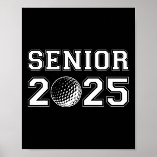 Abschlussklasse 2025 Golf Senior Golfen Abschluss  Poster