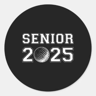 Abschlussklasse 2025 Golf Senior Golfen Abschluss  Runder Aufkleber