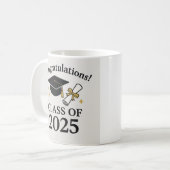 Abschlussklasse 2025 – Schulabsolvent Kaffeetasse (Vorderseite Links)