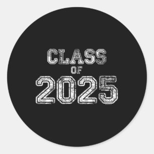 Abschlussklasse 2025 _ Senior 2025 Abschluss Vinta Runder Aufkleber