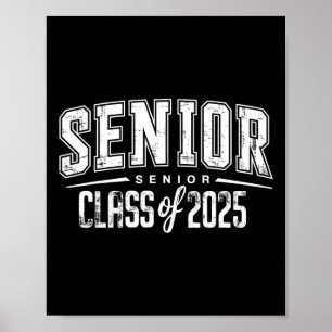 Abschlussklasse 2025 Senior 2025 Vintage Absolvent Poster