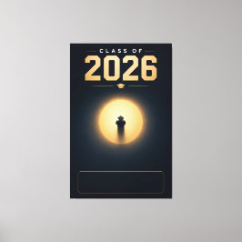 Abschlussklasse 2026 Abitur Custom Name Dekor Leinwanddruck