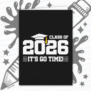 Abschlussklasse 2026 Abitur Es ist los Zeit Lustig Karte