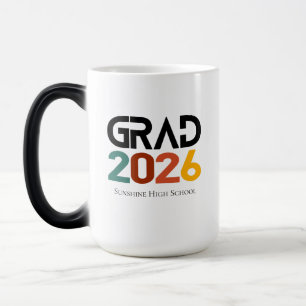 Abschlussklasse 2026 Abitur Retro Vintage Minimali Verwandlungstasse