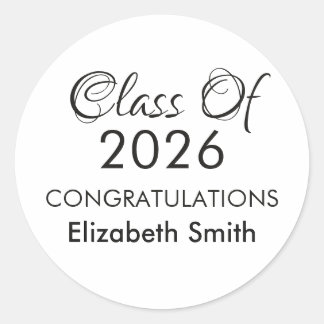 Abschlussklasse 2026 Abitur Schule Absolvent  Runder Aufkleber