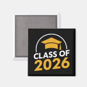 Abschlussklasse 2026 - Abiturient 2026  Magnet (Vorderseite/Rückseite)