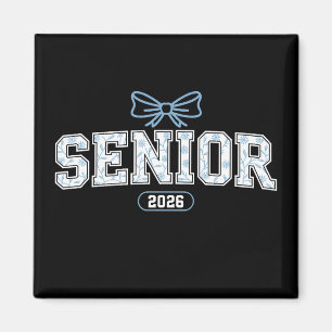 Abschlussklasse 2026 Abschluss Blaues Blumenband Magnet